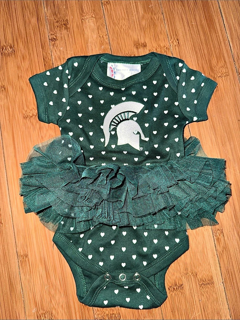 Michigan State infant tutu onesie